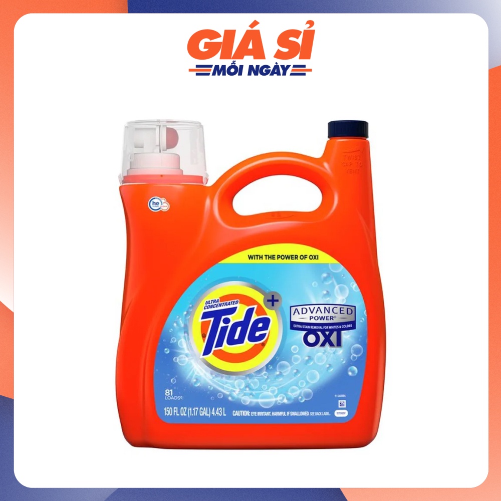 Nước Giặt Tide Advanced Power Ultra Oxi Concentrated Liquid Detergent Original 4.43L