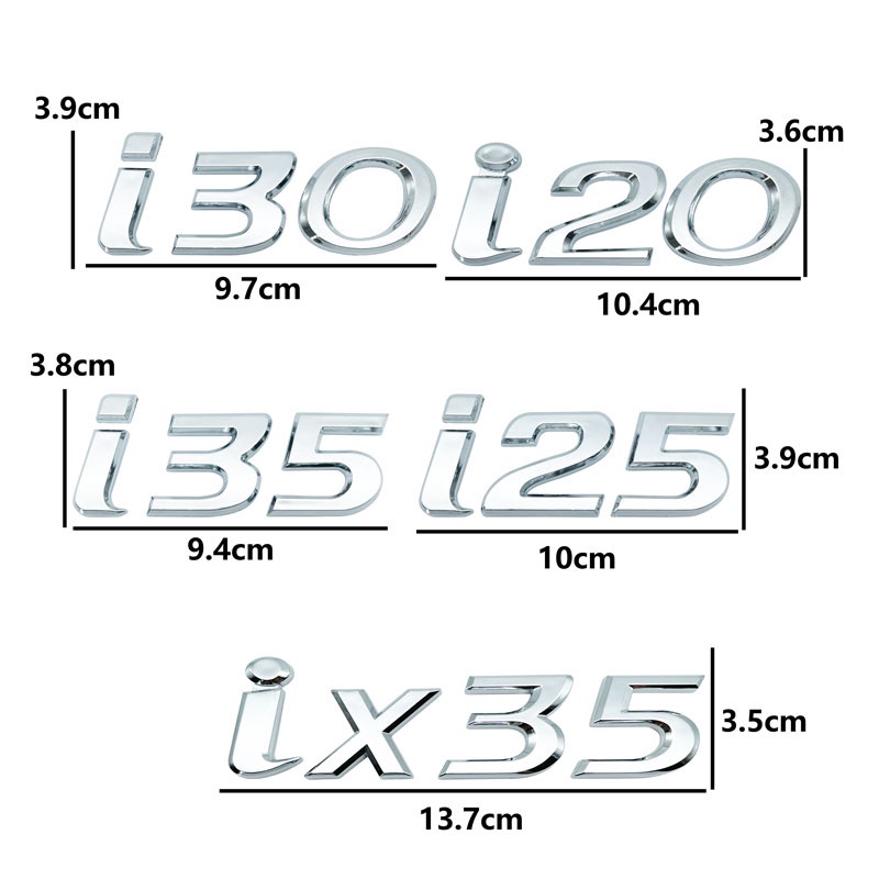 Tem Logo Chữ Nổi I20 - Hyundai