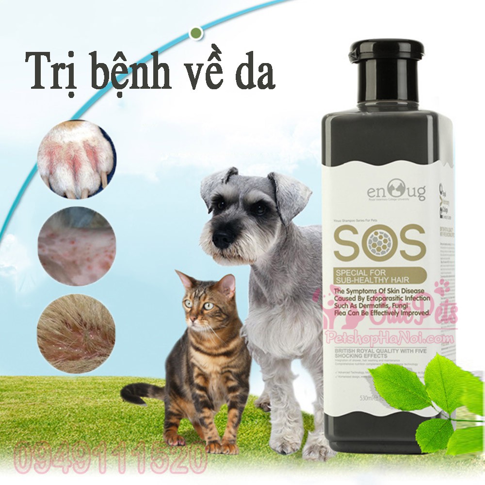 Sữa tắm cho chó mèo SOS 530ml 7 loại - CutePets Phụ kiện chó mèo Pet shop Hà Nội