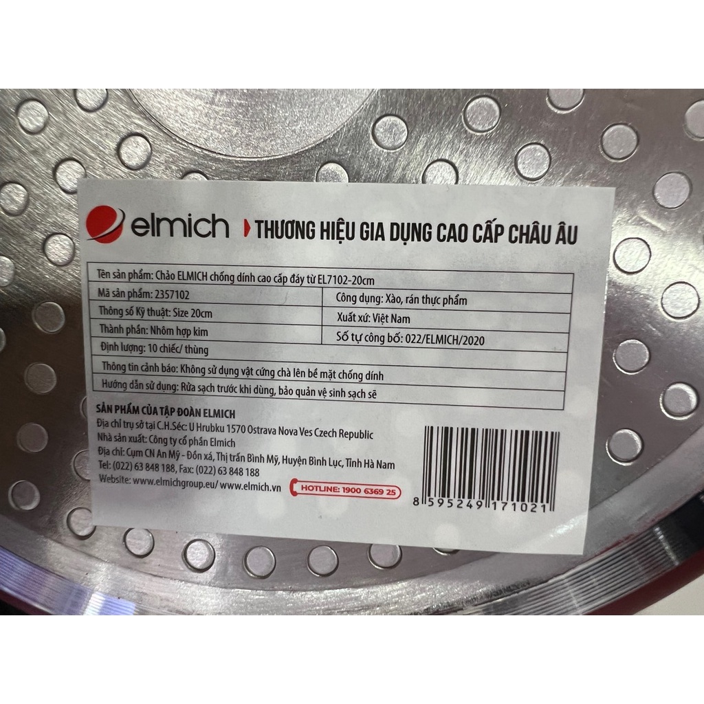 CHẢO CHỐNG DÍNH ELMICH CAO CẤP ĐÁY TỪ EL7105