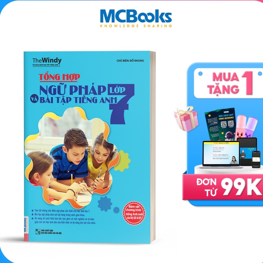 Sách - Tổng hợp ngữ pháp và bài tập tiếng anh lớp 7 (2 màu)