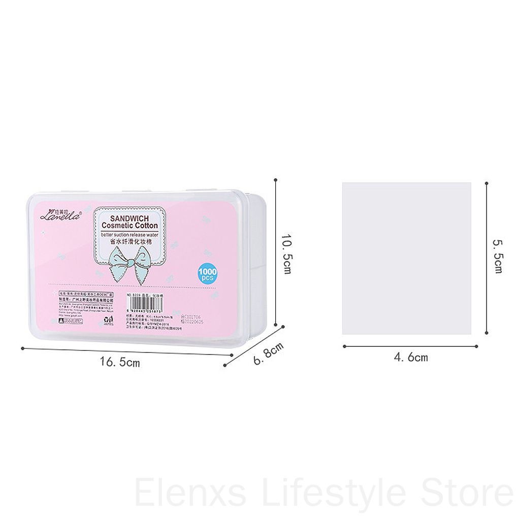 [Hàng mới về] 1000 Bông tẩy trang bằng vải không dệt tiện dụng