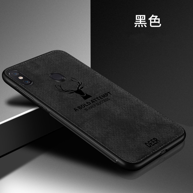 Ốp điện thoại dẻo bọc vải dập hình sừng hươu cho Xiaomi Mi5 Mi6 Mi8 SE Mi5X Mi6X Mi8 Explorer MiNote3 MiPlay