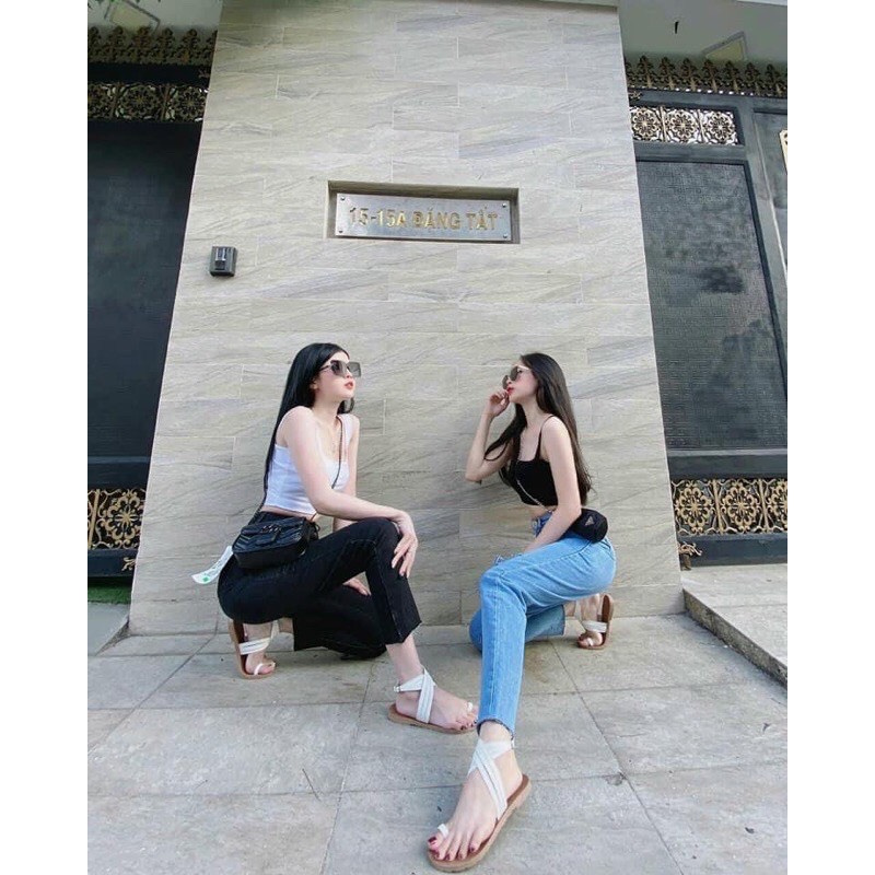 (Hình thật) Sandal đế bệt xỏ ngón quai chéo hot nhât 2021- đi êm chân cực sang chảnh