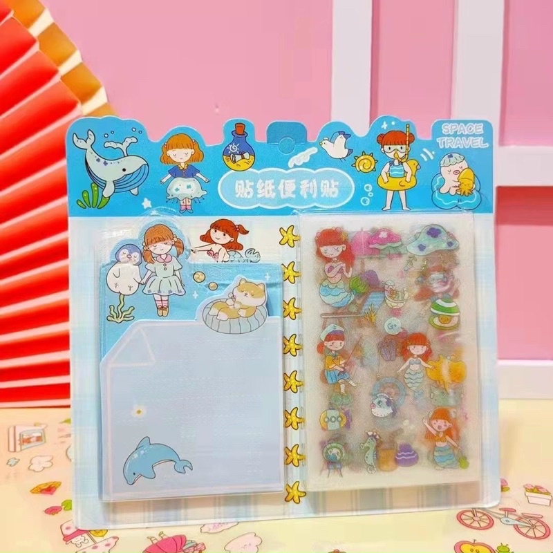 Sticker kèm giấy nhớ