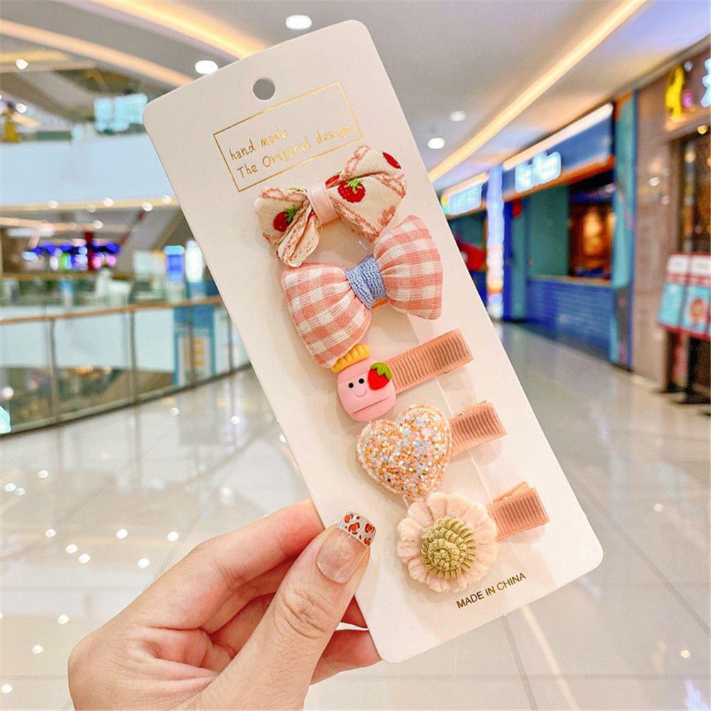Set 5 Kẹp Tóc Nơ Dễ Thương Cho Bé Gái