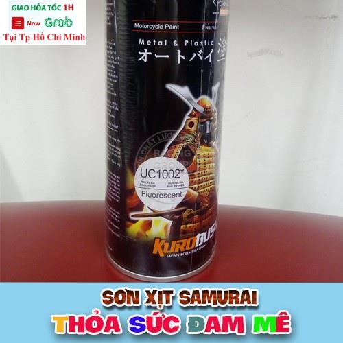 Sơn Xịt Samurai Sơn Nền Trắng Cho Màu Huỳnh Quang - Mã UC1002