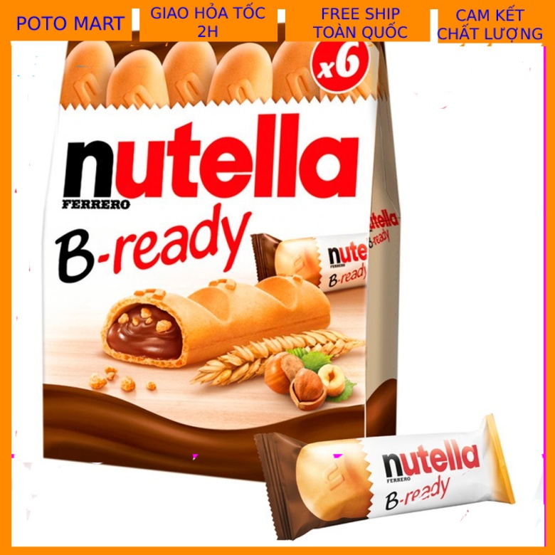 Bánh quy nhân socola hạt phỉ Nutella B-Ready hộp 132gr