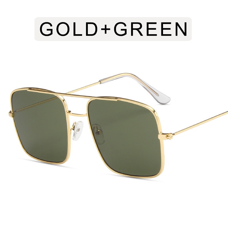 Kính Mát Gọng Vuông Lớn Phong Cách Âu Mỹ Cổ Điển Thời Trang