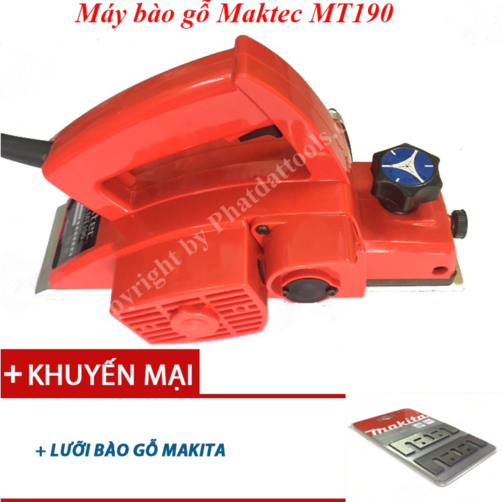 Máy bào gỗ Maktec MT190-Tặng kèm lưỡi bào sơ cua-Bảo hành 6 tháng