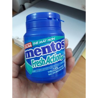 KẸO CAO SU MENTOS- HƯƠNG BẠC HÀ ( hộp 56g) (Hộp)