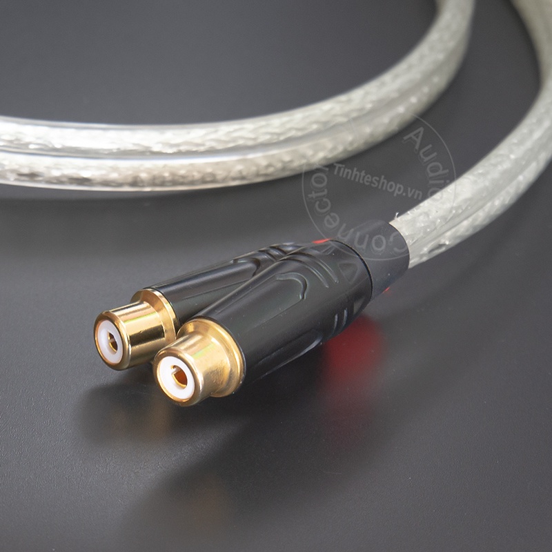 Cáp chia AV 1 ra 2 DIY 0.2M đến 5M - RCA male to 2 RCA female cable