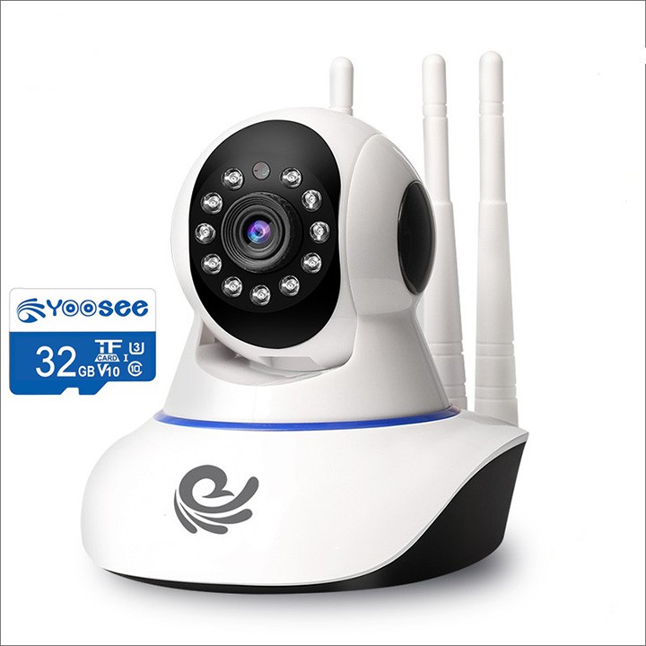 Camera WIFI Carecam/ Yoosee 3 Anten Full HD 1080P kèm thẻ nhớ 32G