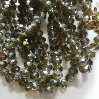 10viên pha lê xanh nâu 8mm
