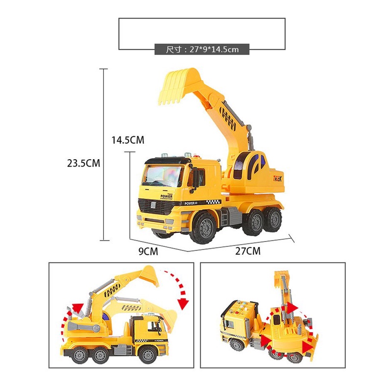 Bộ xe kỹ thuật có đèn tỷ lệ 1:16