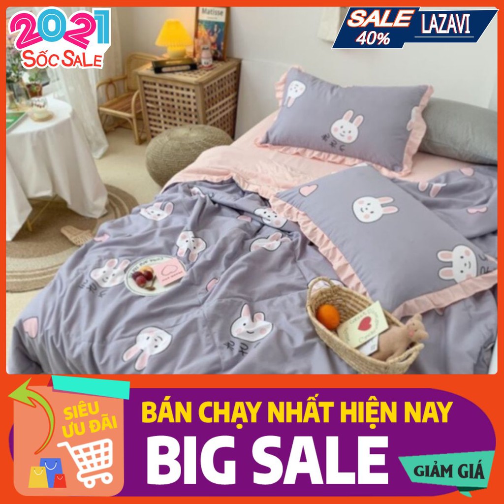[Free ship-Giá sốc]Bộ chăn hè ga gối cotton đũi bèo hàn quốc,chát chọn mẫu