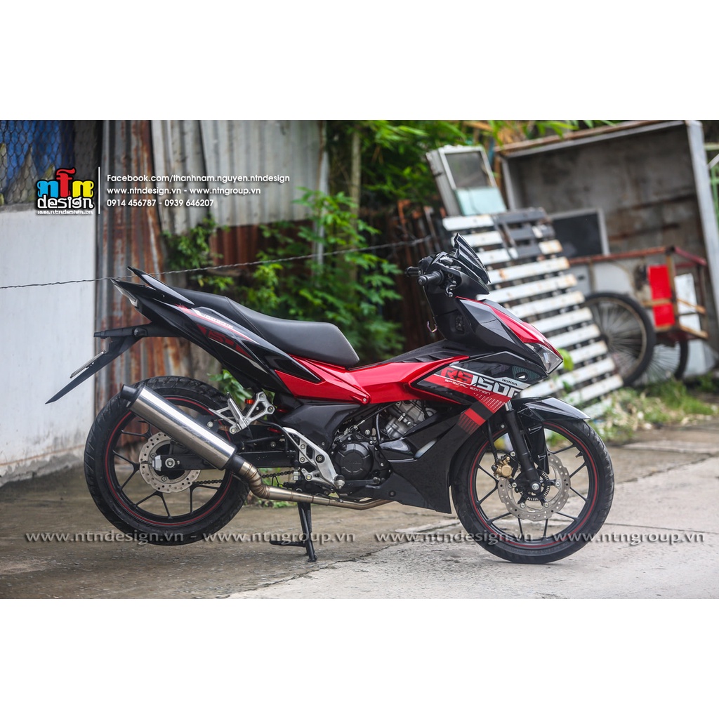Tem Rời Dán Xe Winner X Mẫu RS 150R Đen Đỏ Cực Đẹp, Hàng 3 Lớp Chất Lượng Cao