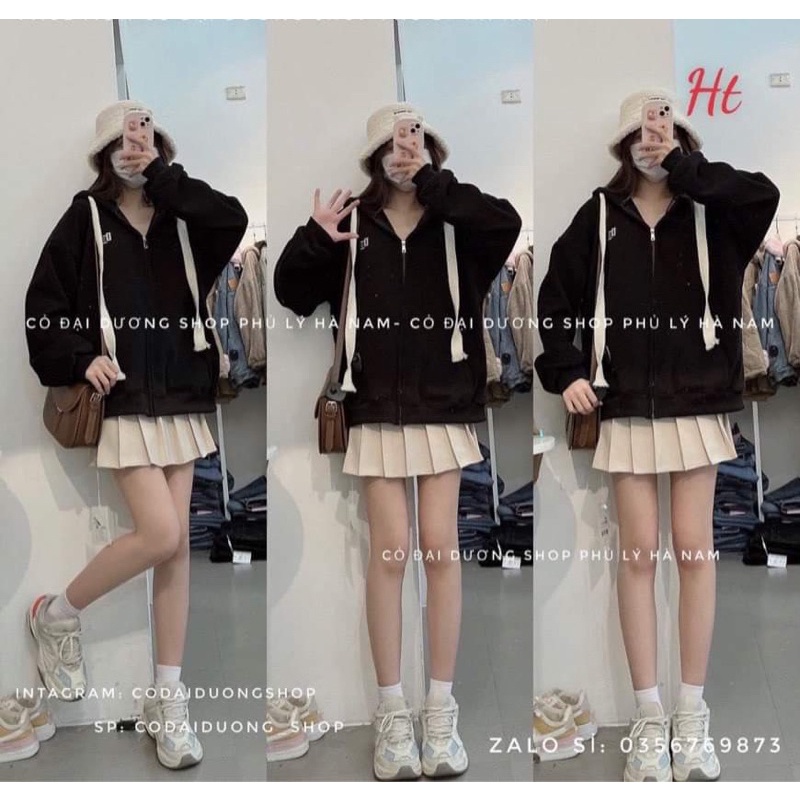 Áo khoá nỉ lô gô IE HT11