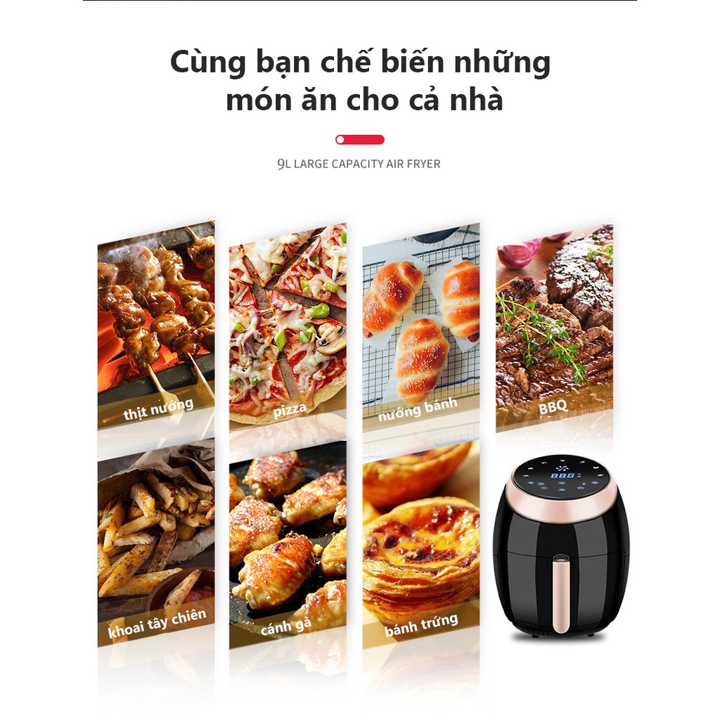 Nồi chiên không dầu MIZI 9 lít PD-1799A Đài Loan220V công suất 1500W BE115B*