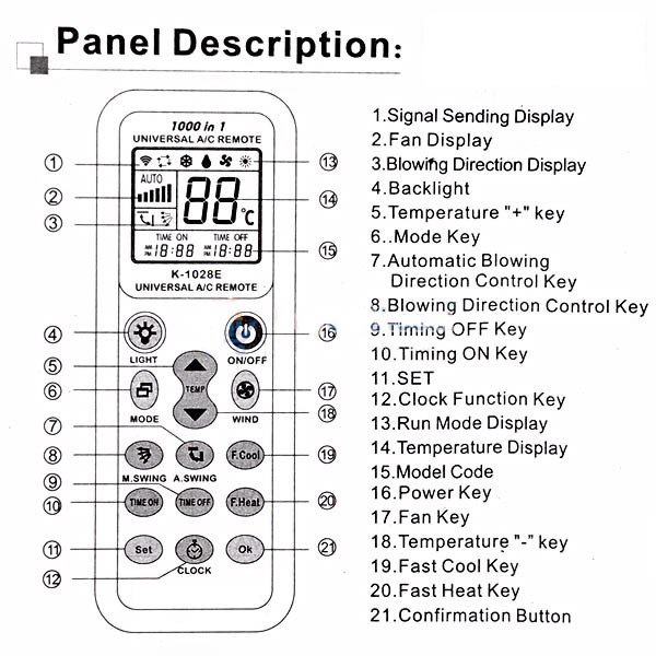 Remote điều khiển tất cả máy lạnh nội địa Nhật, Việt Nam B187