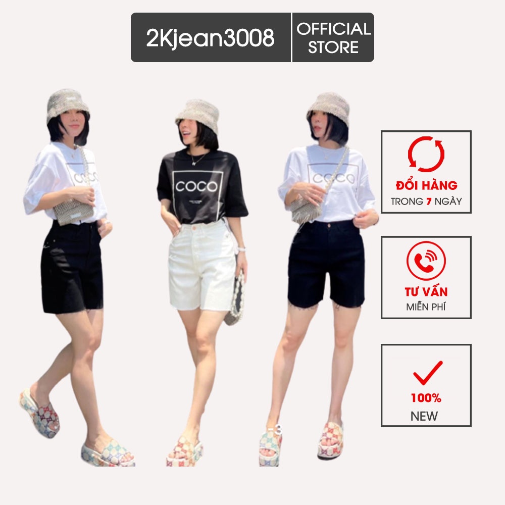 Quần ngố jean nữ trơn size đại kiểu quần lửng lưng cao lai tua hàng VNXK Msngo53 bigsize 2KJean