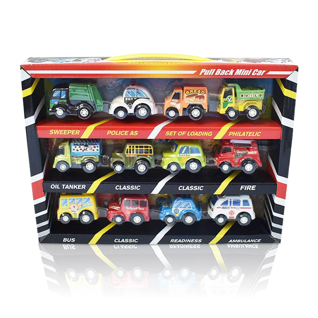 Bộ 12 Mô Hình Xe Hơi Hoạt Hình Mini Dùng Trang Trí Halloween / Giáng Sinh