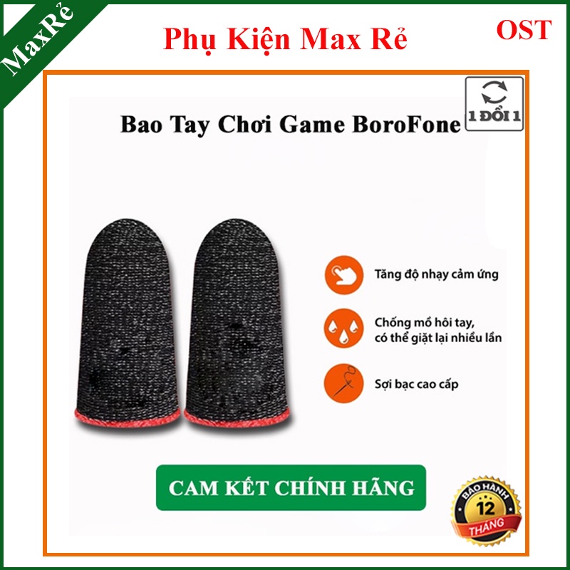 Bao tay chơi game Borofone chính hãng, Găng tay chơi game chống mồ hôi tay, tăng cảm giác và độ nhạy cảm ứng