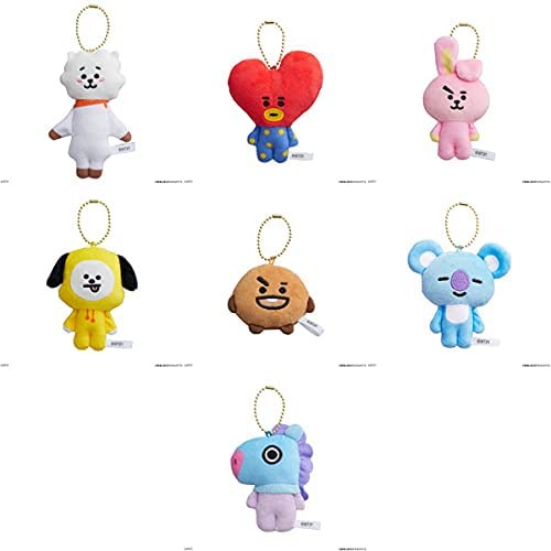 Móc khóa Offical BT21 Fuwa Fuwa Mascot Bóc ngẫu nhiên Chính hãng