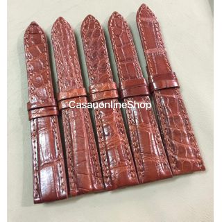 Dây đồng hồ da cá sấu size 22-18 kèm khóa cài