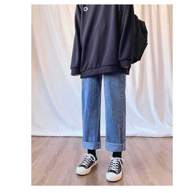 Quần jeans baggy nư, jean bò ống suông, rộng style hàn Quốc hit hot 2021
