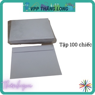 Tập 100 chiếc Phong bì A5 trắng 23x16cm