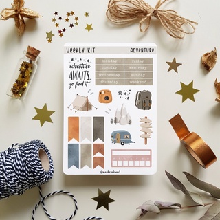Weekly Kit - Adventure - Chuyên dán sổ | Bullet Journal Stickers, Camping Stickers, Vacation Stickers, Holidays