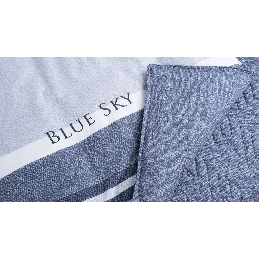 Bộ Chăn Ga Gối Hanvico Blue Sky DLS198, ga trải giường vải cotton cao cấp