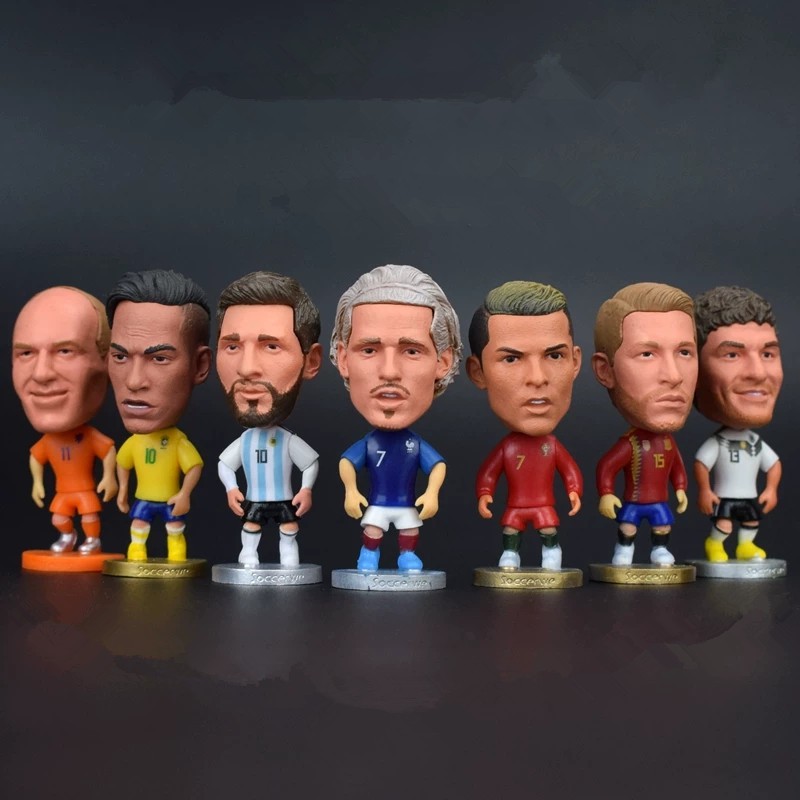 Búp Bê Nhồi Bông Hình Cầu Thủ Bóng Đá Messi Cristiano Ronald Neymar Mbappé Griezman