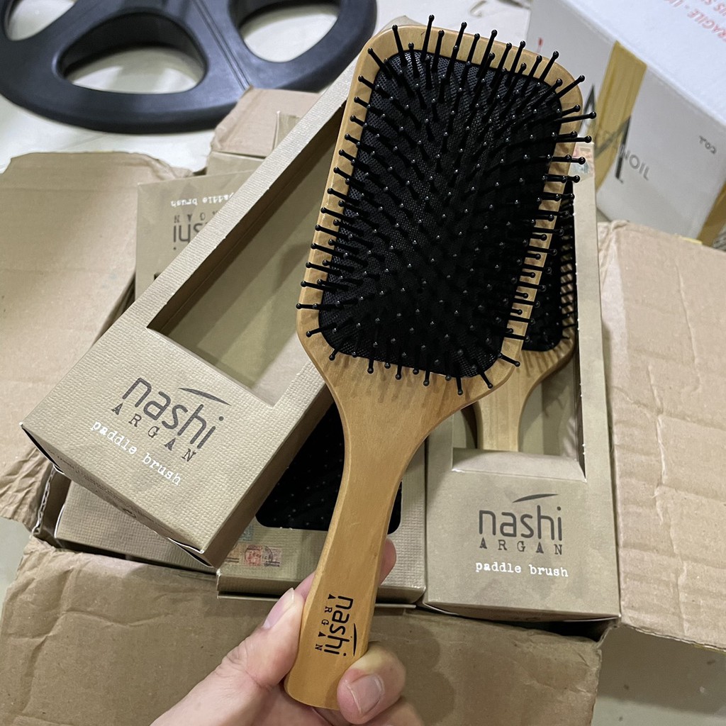 Lược chải tóc chống rối cao cấp Nashi Argan Detange Brush (Italia)