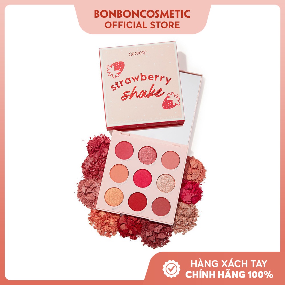 Bảng Phấn Mắt 9 Ô Colourpop Strawberry Shake Pressed Powder Palette