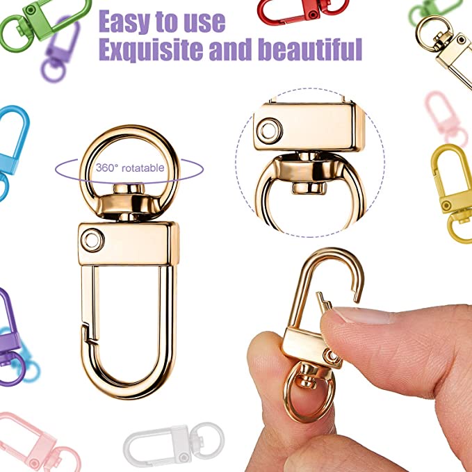 Bộ 10 Móc Khóa Càng Cua / Móc Nối Móc Xoay Bằng Hợp Kim Kẽm Bền Bỉ Tự Làm Cho Túi Xách / Cổ Thú Cưng