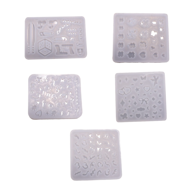 Khuôn Silicone Làm Móc Khóa Bằng Nhựa Resin Epoxy Hình Dải Màu Sắc