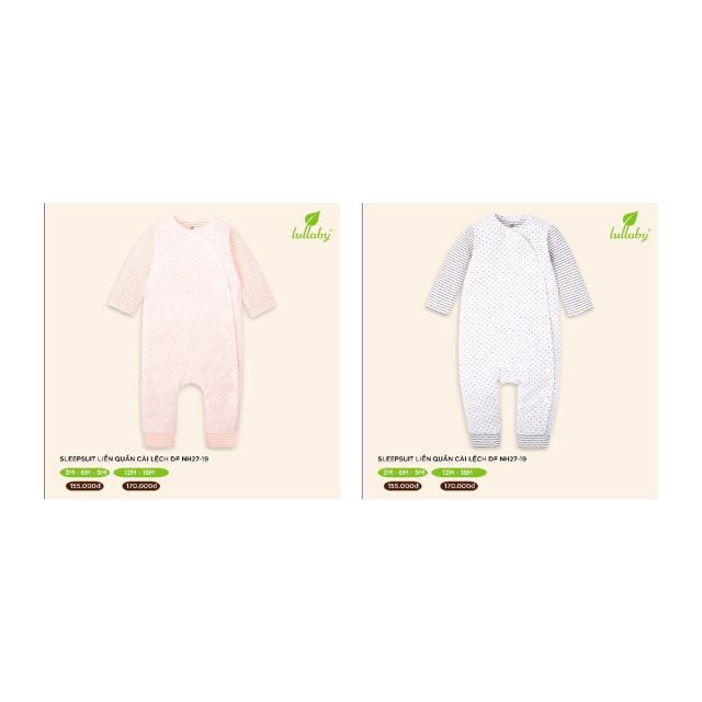 Body cài lệch Lullaby cotton 2 lớp siêu mềm mịn