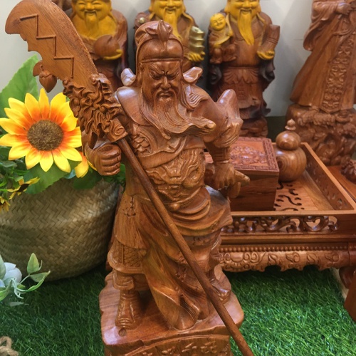 Tượng Quan Công Cao 40cm Gỗ Hương