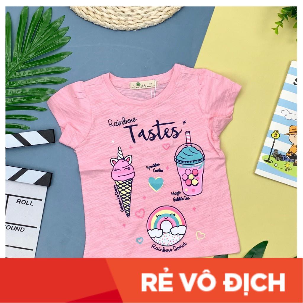 Áo cotton sược cộc tay in hình hoạt hình bé gái size 1-5T, cho bạn từ 10-17kg. Chất cotton sược siêu đẹp, mát, đanh tay