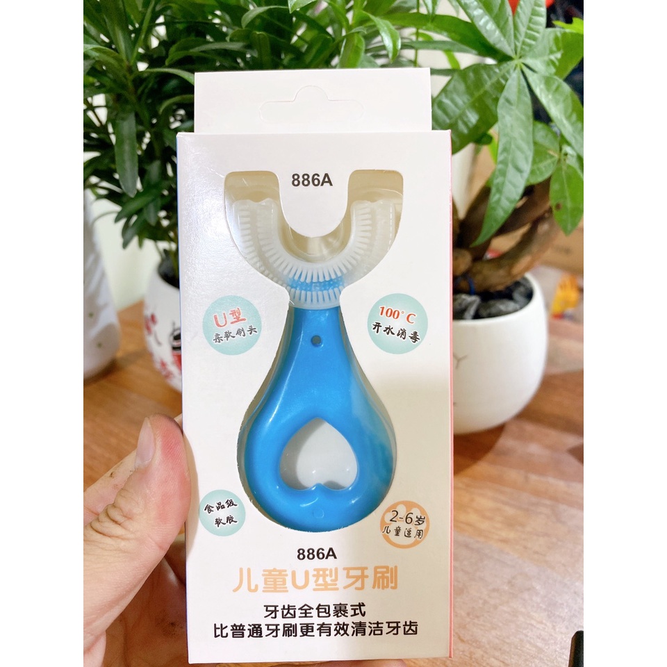 Bàn Chải Đánh Răng Silicon Chữ U Cho Bé 2-6 Tuổi - Sẵn Hàng