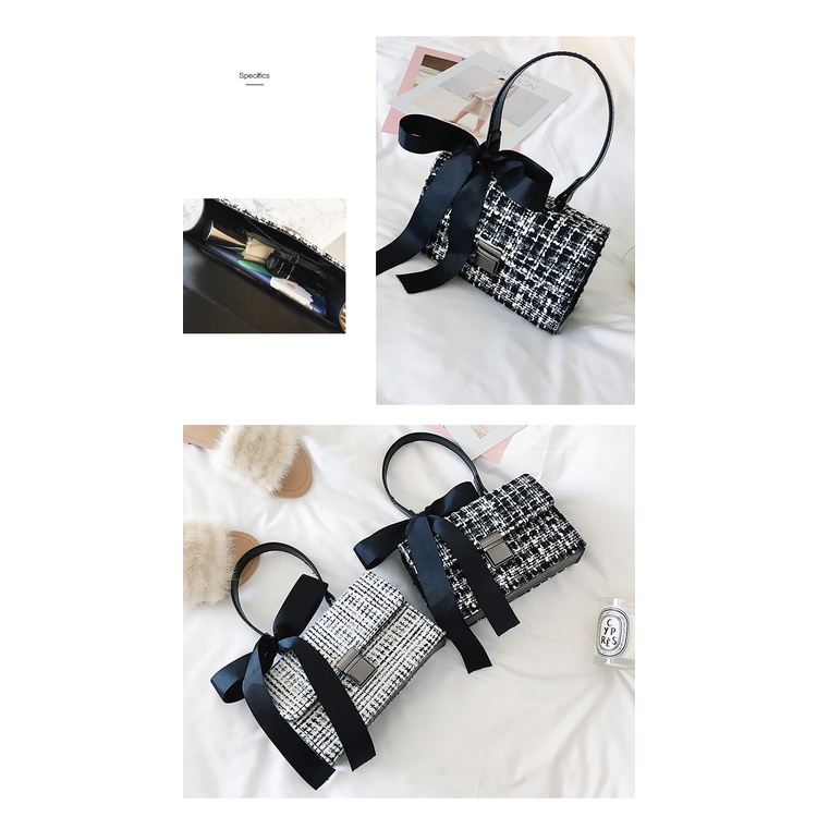 Túi Xách JASMIN NOIR Đeo Chéo Vải Len Nhỏ Nhắn Thời Trang Nữ