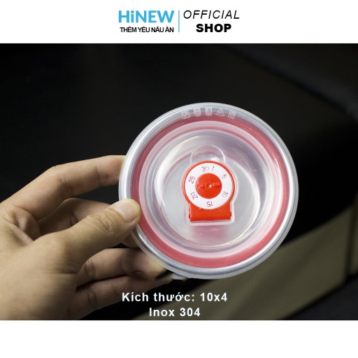 Bát inox có nắp mút chân không cho khay cơm 5 ngăn