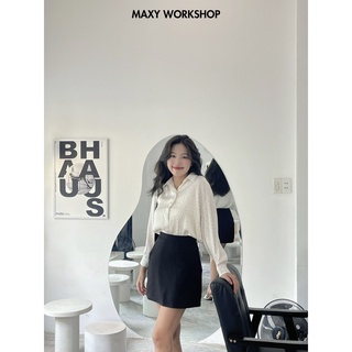 Áo sơ mi nữ chấm bi phi lụa Polka Silk Shirt Maxy Workshop