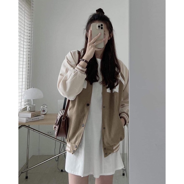 [Ảnh thật/Video]Áo bomber jacket E426 dày dặn Hàn Quốc Áo khoác chống nắng hàng Quảng Châu