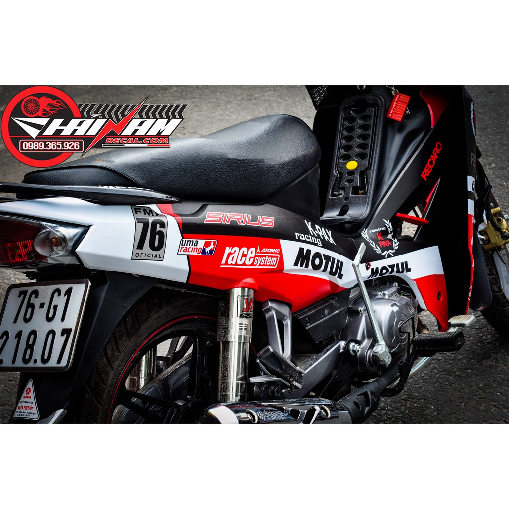 Tem trùm Sirius Đen Đỏ Motul Nhám Siêu Đẹp