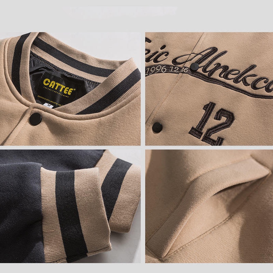 Áo bomber Varsity Jacket Alnekca Nỉ Siêu Đẹp