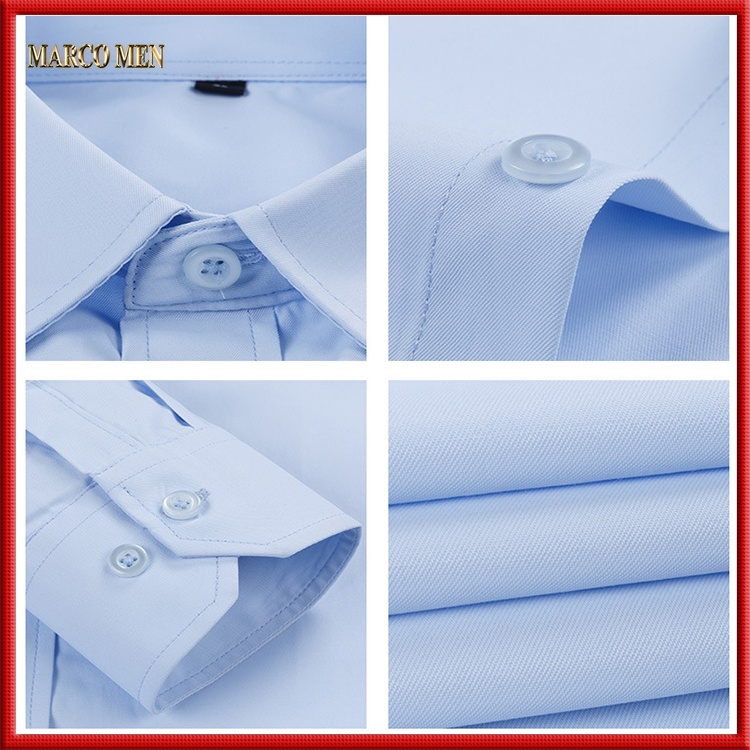 Áo sơ mi nam công sở vải cotton CAO CẤP dày dặn thấm hút mồ hôi, chống nhăn