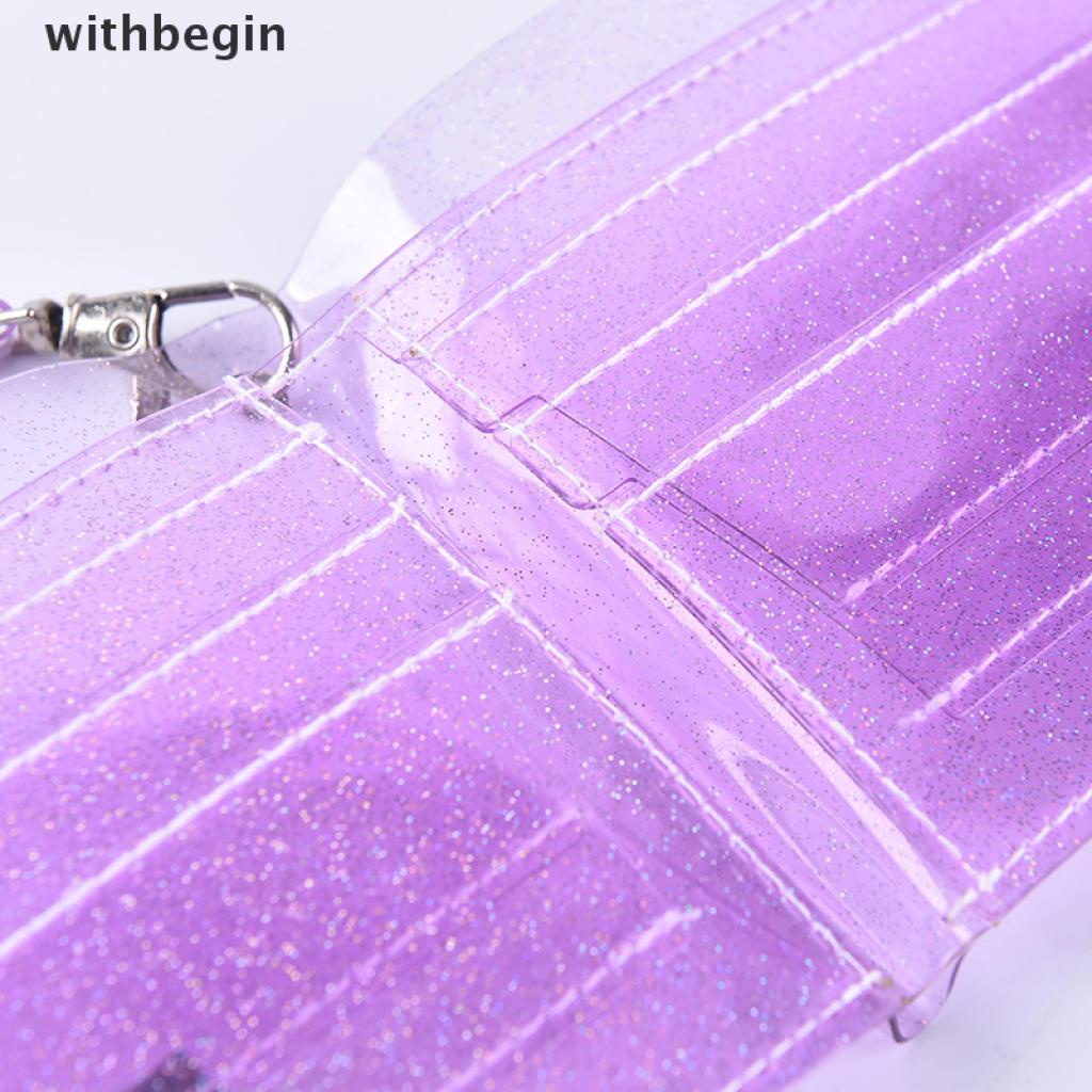 Ví đựng thẻ tiền dáng ngắn mini bằng PVC trong suốt thời trang dành cho nữ